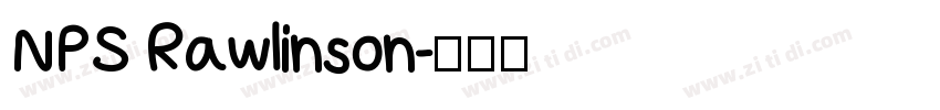 NPS Rawlinson字体转换